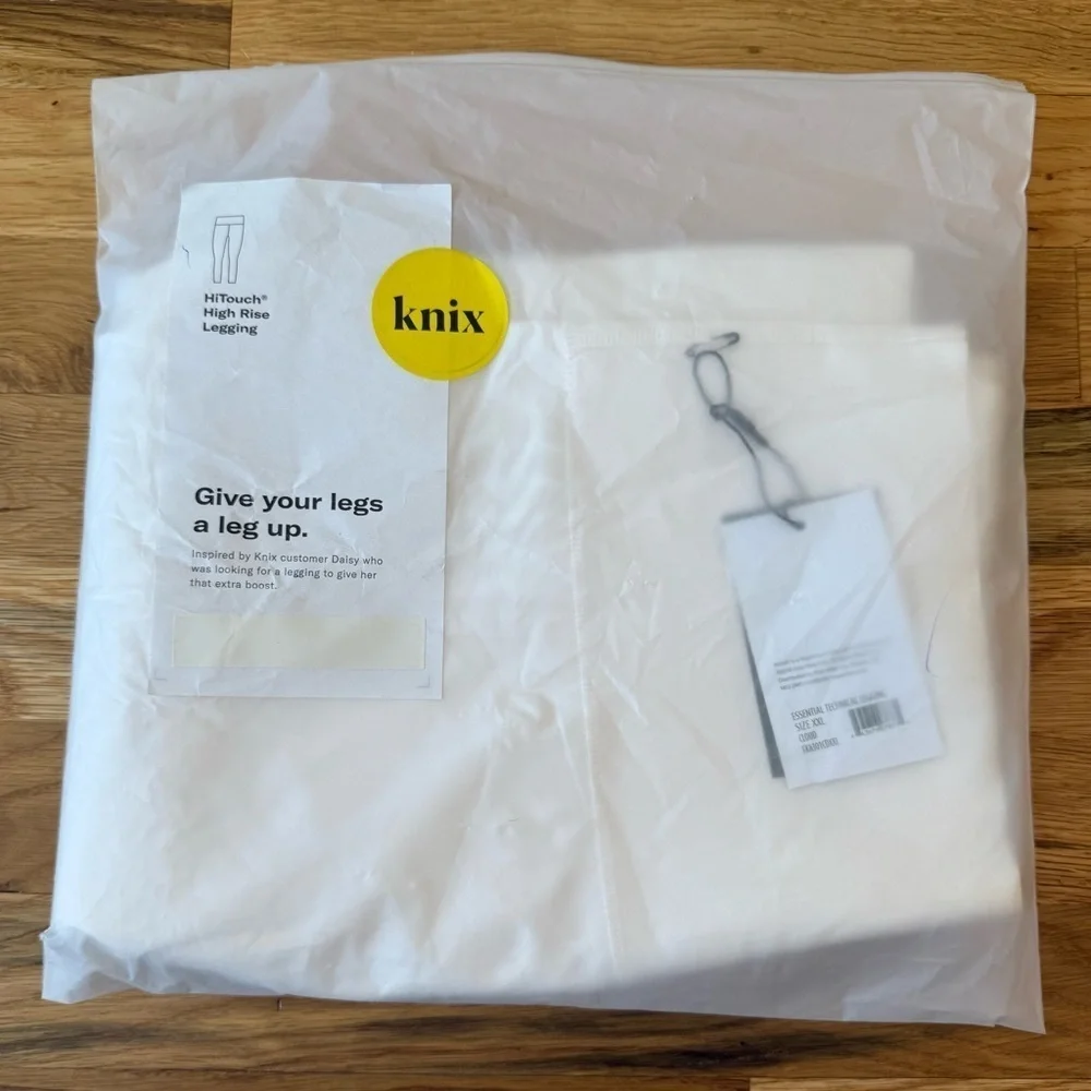 Knix HiTouch High Rise Off White Cloud Cream Leggings XXL